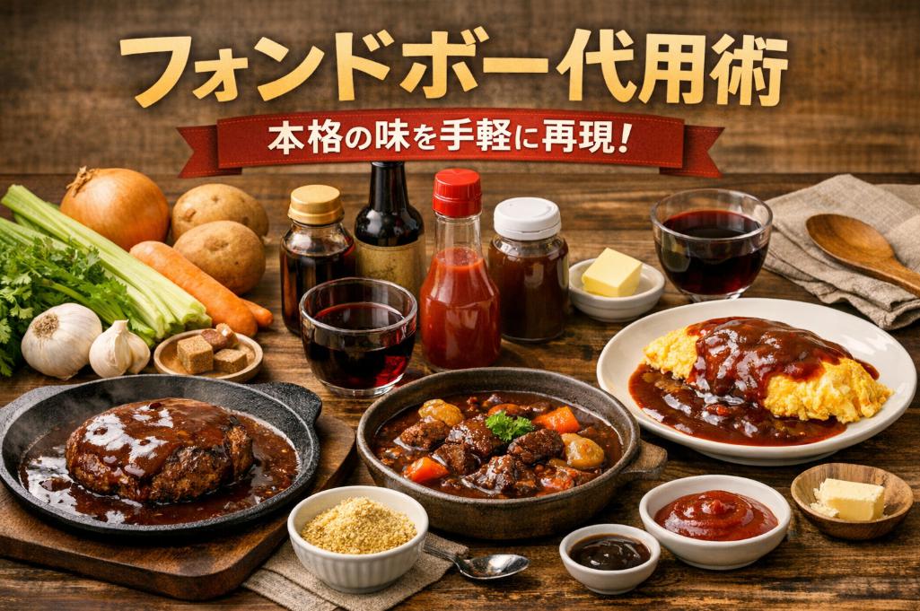 フォンドボー代用術｜フォンドボーを使わずコンソメや赤ワインで本格派に仕上げるコツ