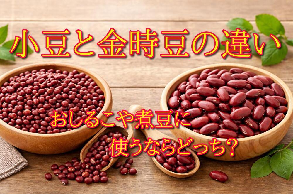 小豆と金時豆の違い|おしるこや煮豆に使うならどっち?