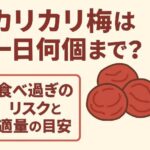 カリカリ梅は一日何個まで？食べ過ぎのリスクと適量の目安
