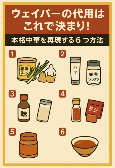 ウェイパーの代用はこれで決まり！本格中華を再現する6つの方法