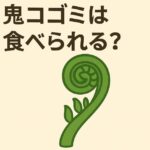 鬼こごみは食べられる？見分け方と食用時の注意点を徹底解説！