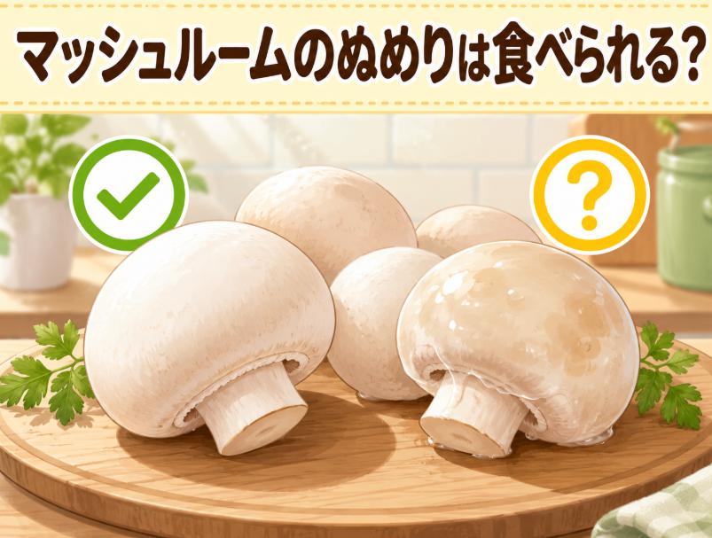 マッシュルームのぬめりの原因は何?食べられるのか徹底解説