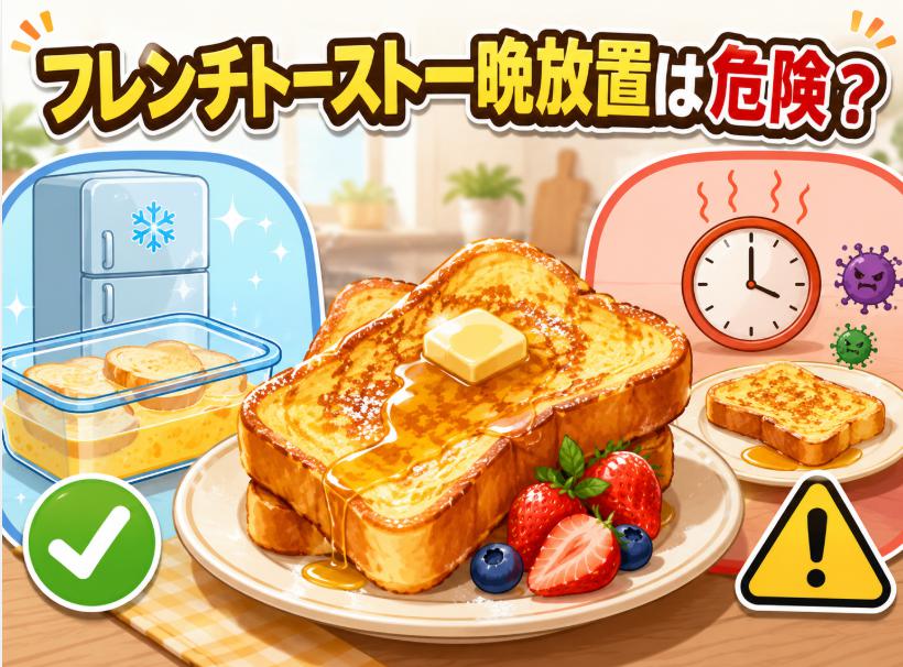 フレンチトースト一晩放置は食中毒の危険！安全な作り置き方法とは